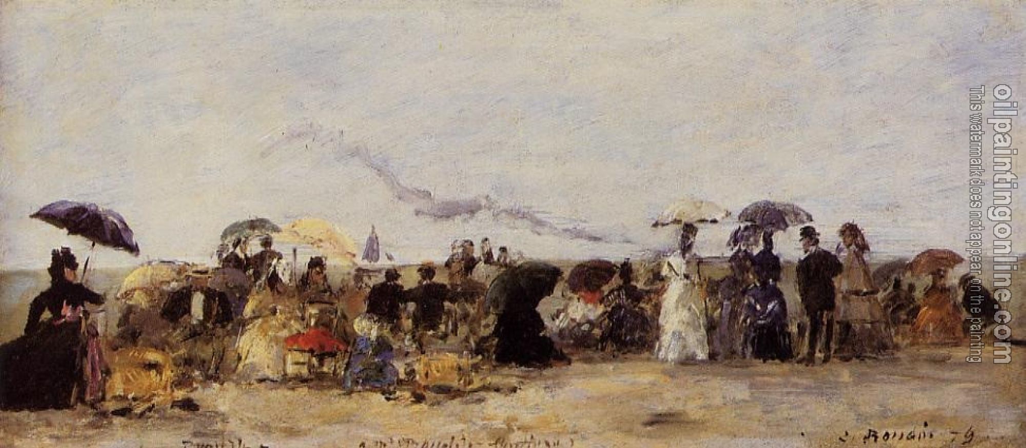 Boudin, Eugene - Trouville, Beach Scene